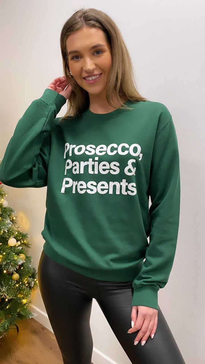 CC Alaia Prosecco, Parties & Presents Sweatshirt in Green 